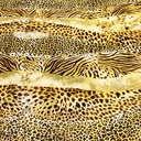 Feline Skin Print on Pure Silk Satin