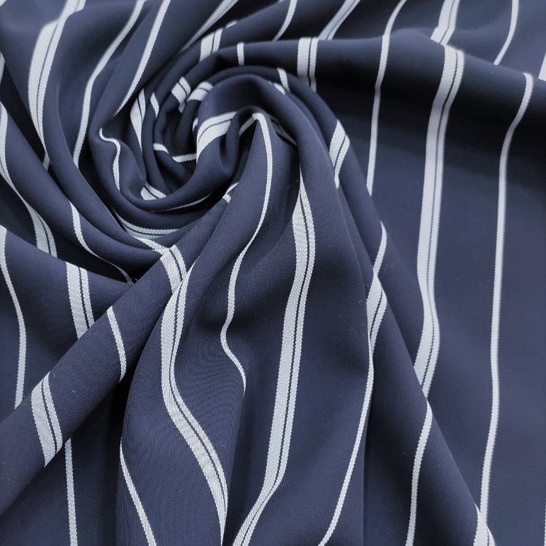 Tokyo Crepe Stripe Woven Fabric