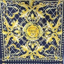 Golden Lion Royal Print On Silk Satin Royal