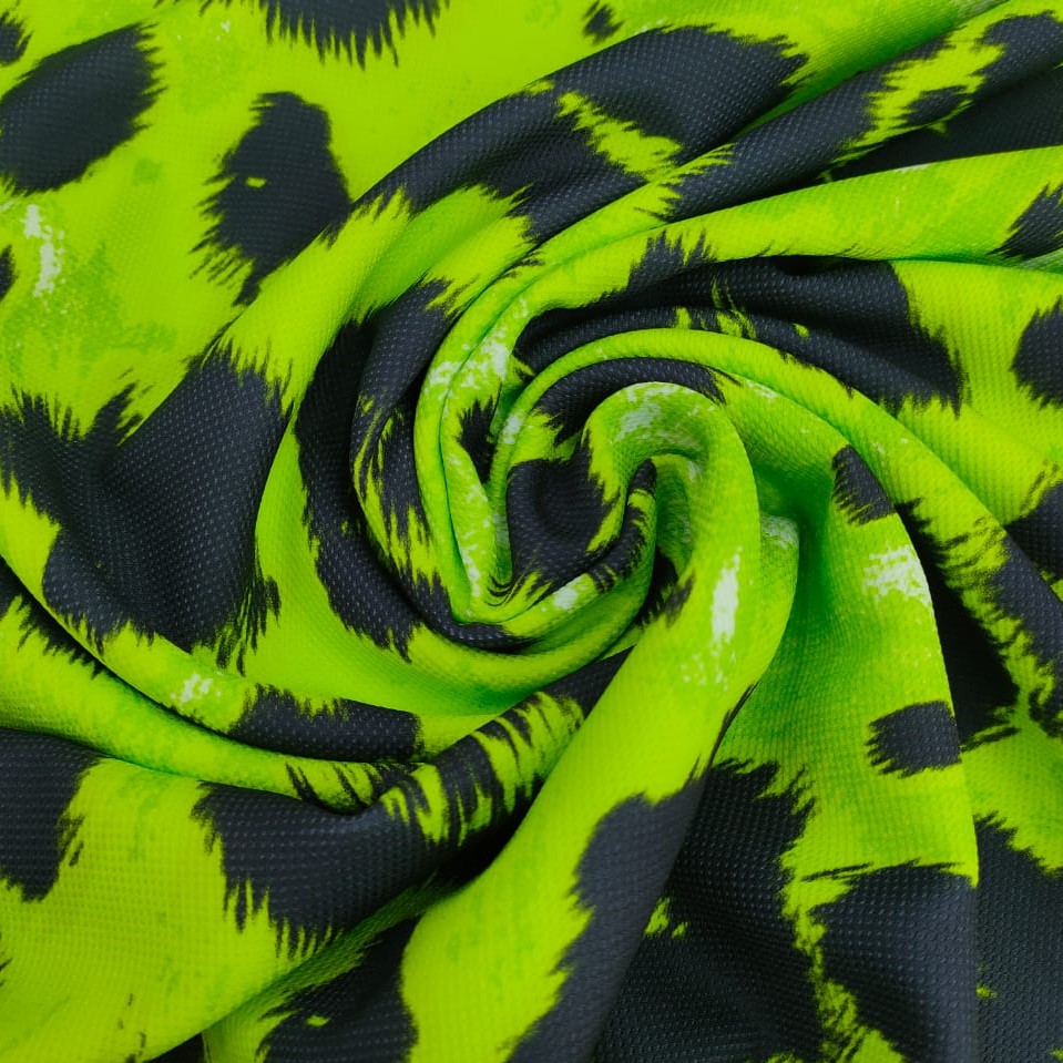 Green & Black Leopard Print On Roberto Cavalli  RCPS14