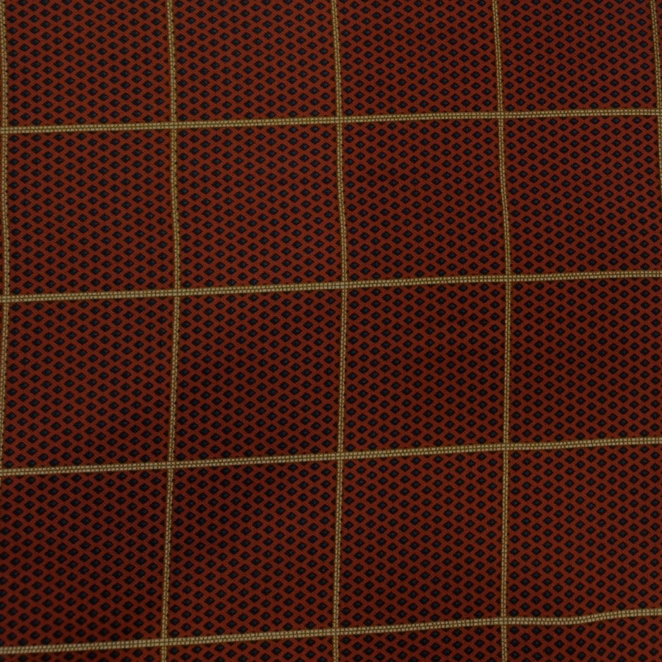 Red Check Print On Twill Satin (SS24) TSPS03