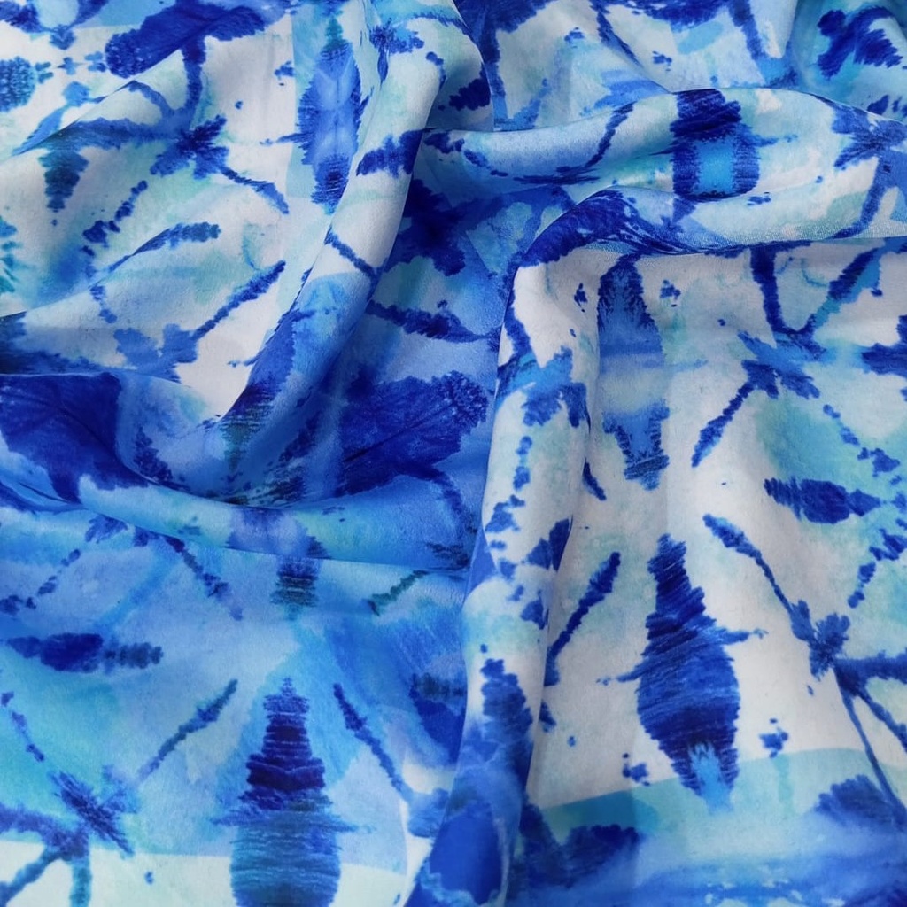 Shades Of Blue Prism Print On Sumo Satin S23-SSPS14
