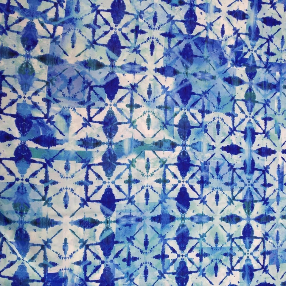 Shades Of Blue Prism Print On Sumo Satin S23-SSPS14