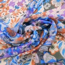 Backyard (Red) Print On Silk Chiffon S23-SCPS225