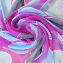 Seahore Pebbles Print On Silk Chiffon S23-SCPS12