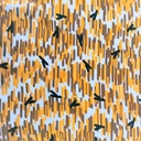 Abstract Yellow Print On Twill Satin (SS24) TSPS06