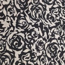Black Rose Print On Sandwash Crepe S24 SCPS12