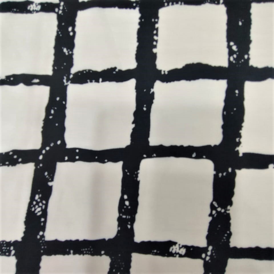 Check Net Print On Sandwash Crepe S24 SCPS05