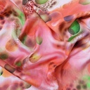 Green Grapes Tie Dye Print On Korean Satin S23-KSPS49