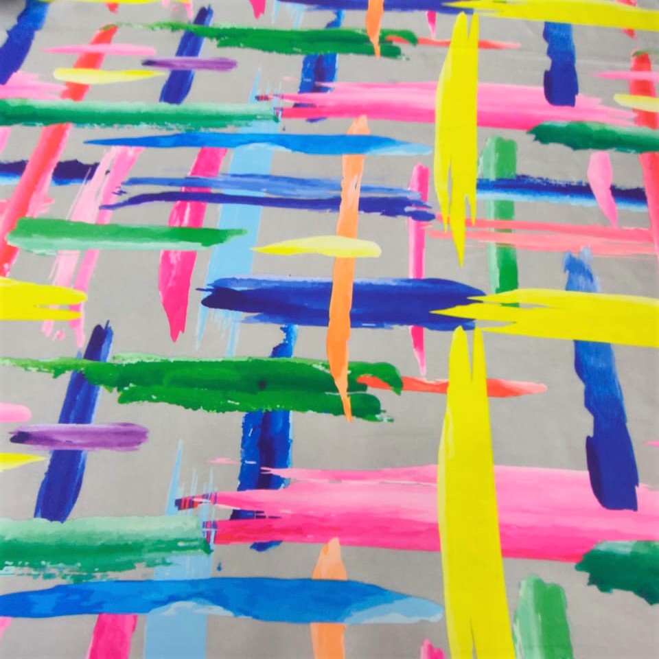 Hashtag Print On Korean Satin S23-KSPS61