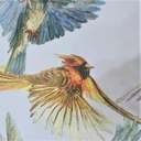 Kingfisher Birds Print On Korean Satin S23-KSPS65