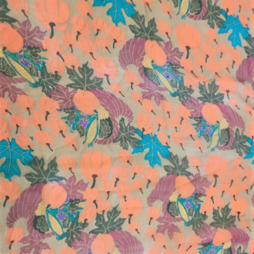 Fantastic Forest Print On Silk Chiffon S23-SCPS147