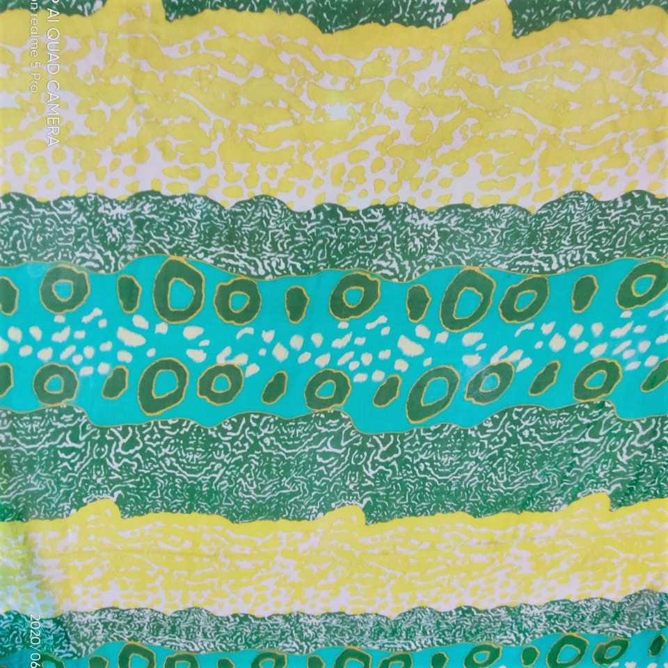 Hawai Linin Print On Silk Chiffon S23-SCPS160