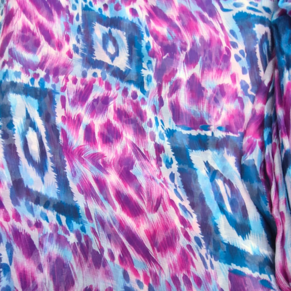 Geometrical Print On Silk Chiffon S23-SCPS152