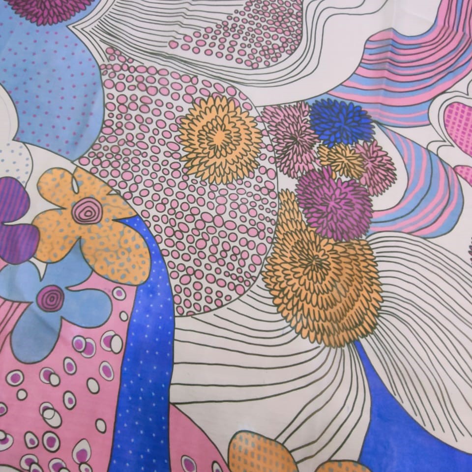 Blossom Floral Print On Silk Chiffon S23-SCPS116