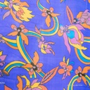 Blue Base Floral Print On Silk Chiffon S23-SCPS229