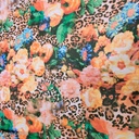 Leopard Flower Print On Silk Chiffon S23-SCPS166