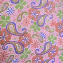 Paisley Pink Base Print On Crush Silk Chiffon S23-CSCP03
