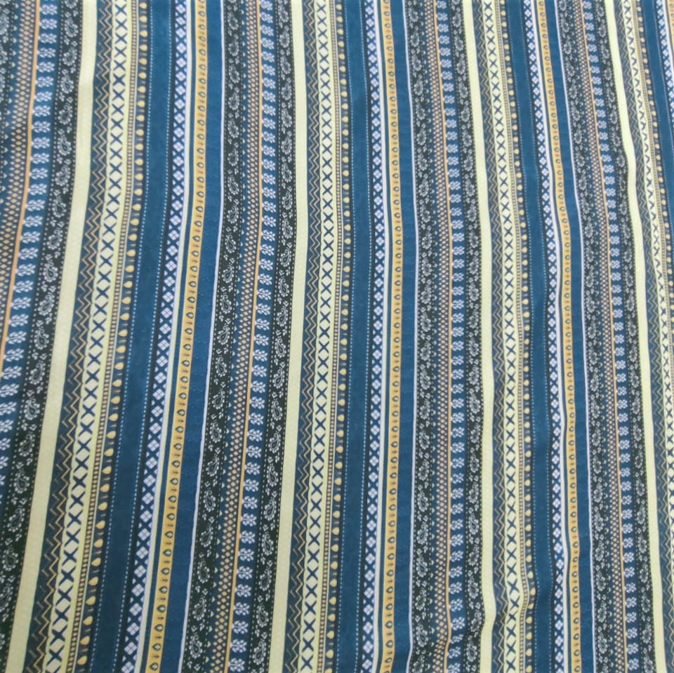 Zig Zag Print On Flat Chiffon FCPS121