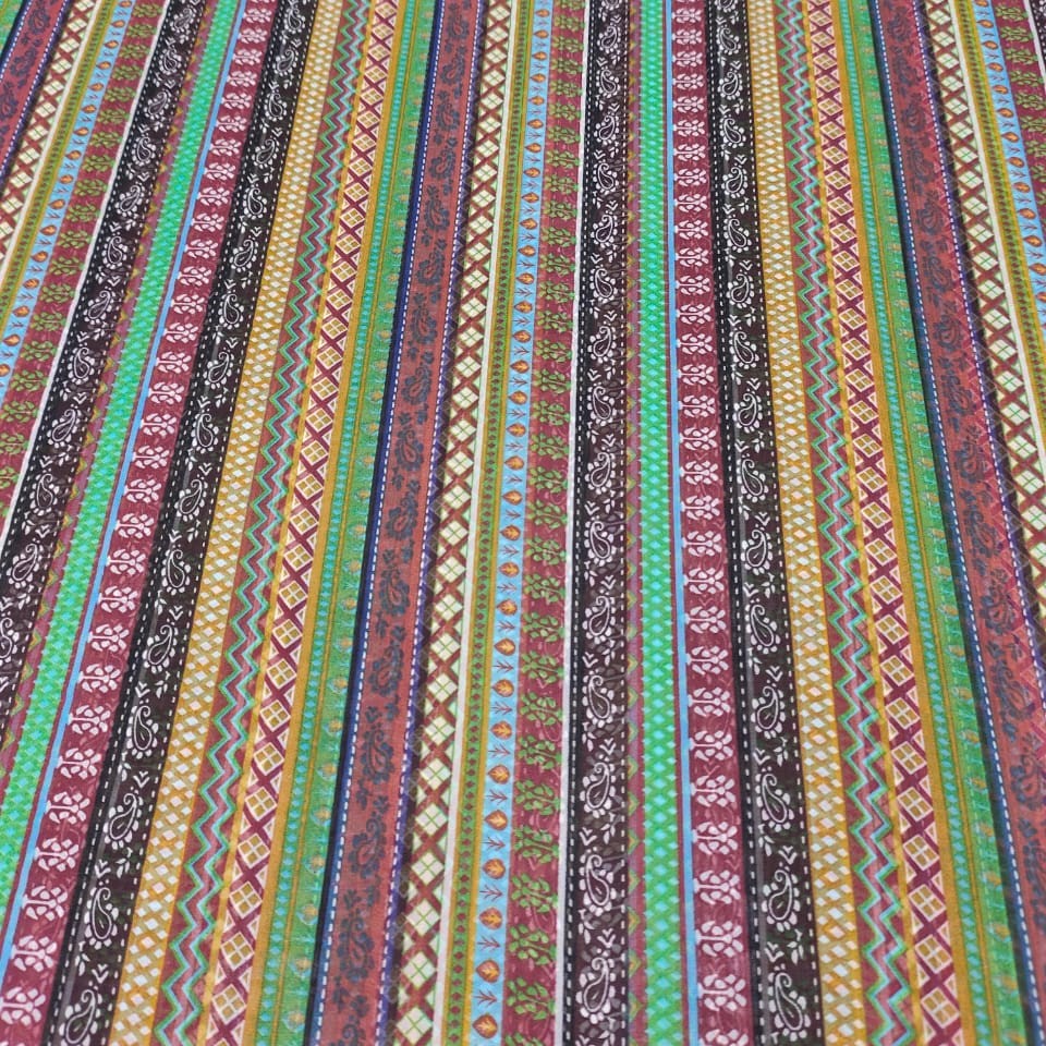 Bohemian Print On Flat Chiffon FCPS122