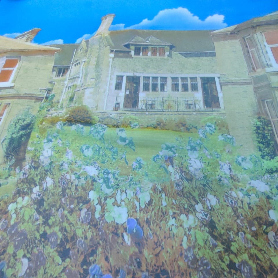 House Print On Flat Chiffon FCPS104