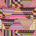 Neon Triangle Print On Korean Satin S23-KSPS78