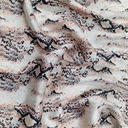 Black & Orange Snake Print On Satin S24 KSPS43