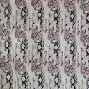 Black & Orange Snake Print On Satin S24 KSPS43