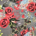 Print On Silk Satin Burnout#04