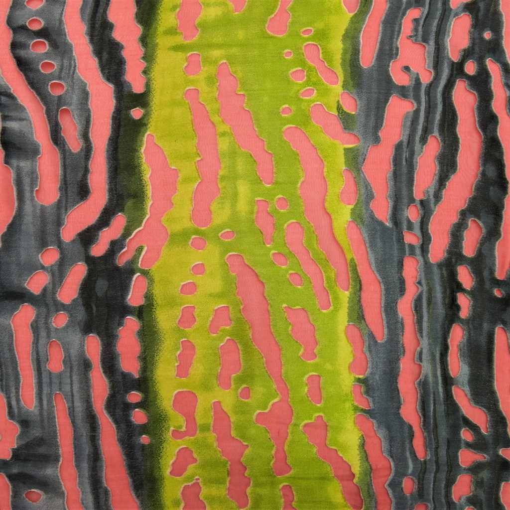 Print On Silk Satin Burnout