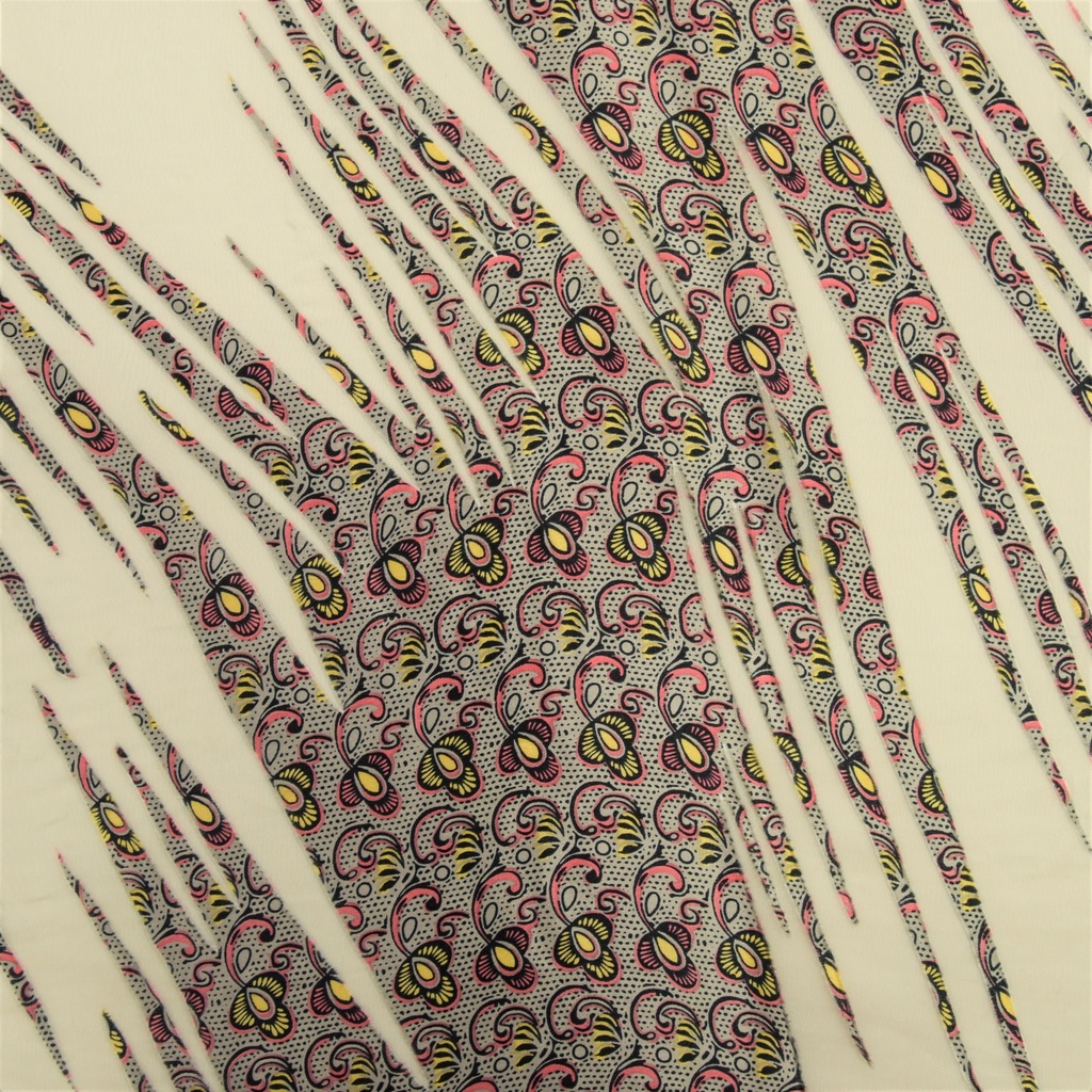 Print On Silk Satin Burnout#09