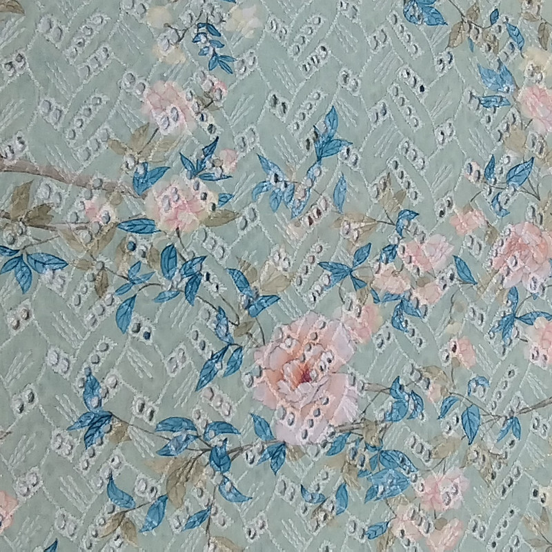 Embroidered Schiffli Print Fabric ESP 06
