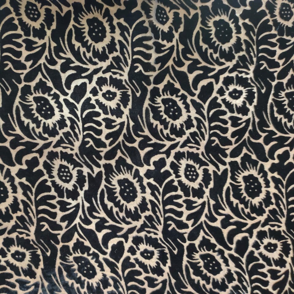 Black Poly Viscose Velvet Brasso #03