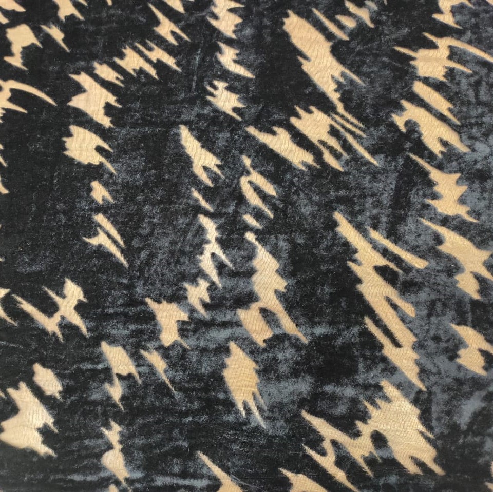 Black Poly Viscose Velvet Brasso #04