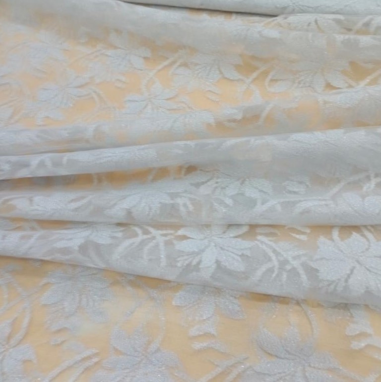 White Dyed Lace Fabric#09
