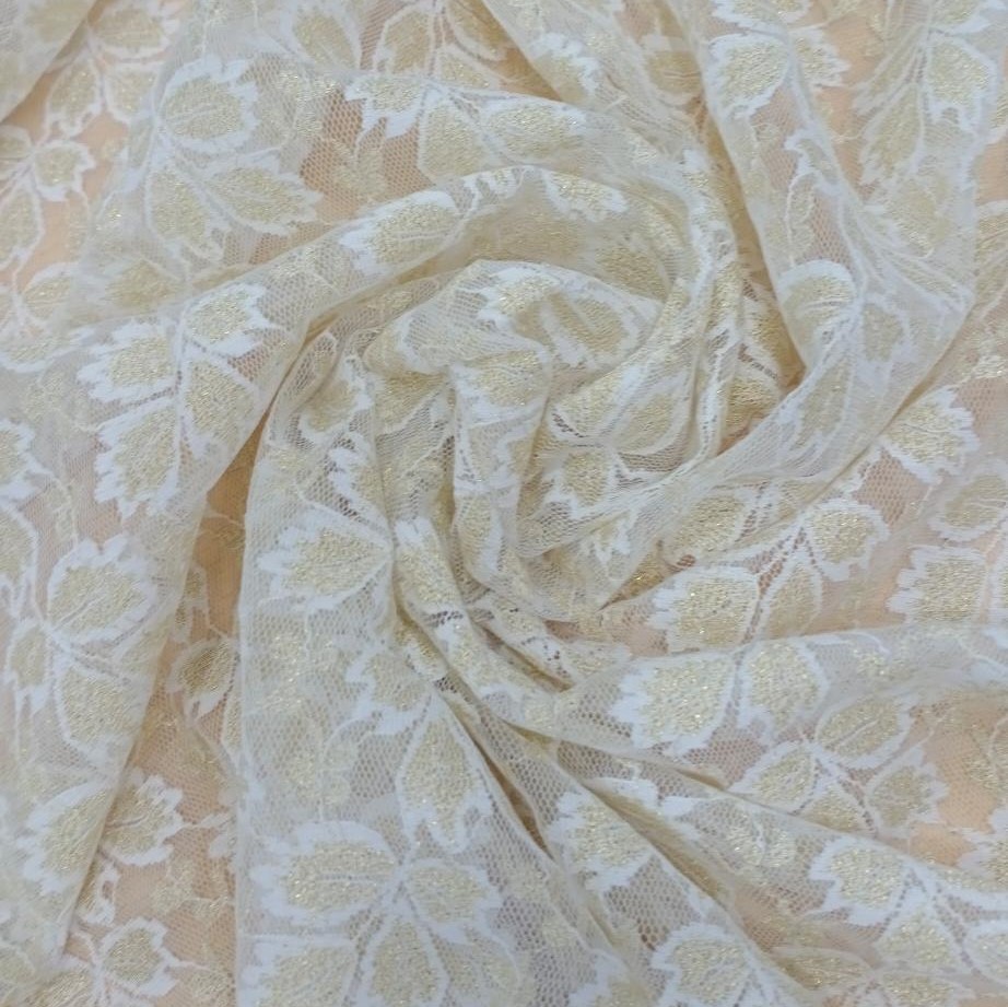 White Dyed Lace Fabric#16