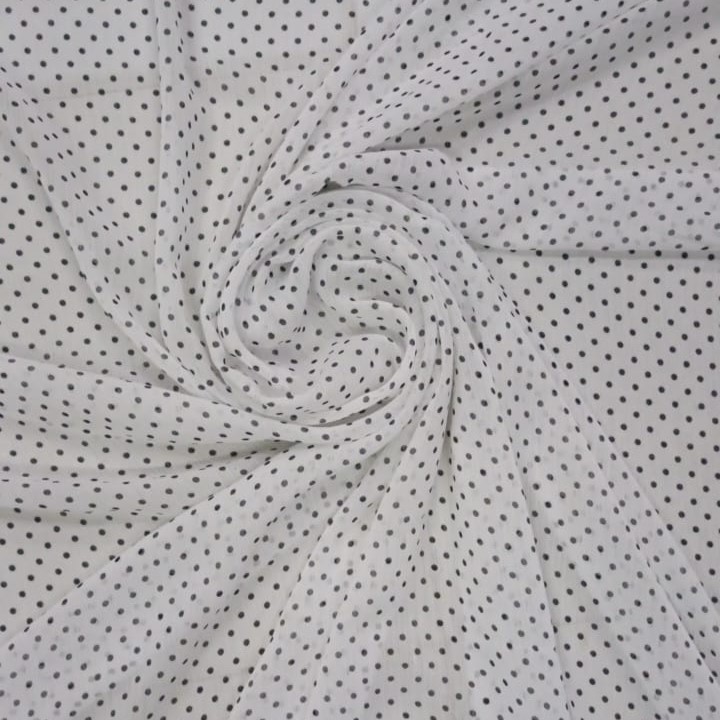 Polka Dot Print On Poly Georgette 44 Inch PGPS139