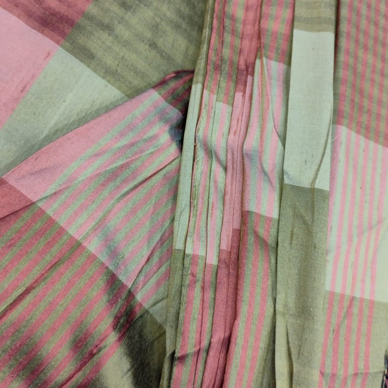 Dupion Silk -Multi Colour -Check