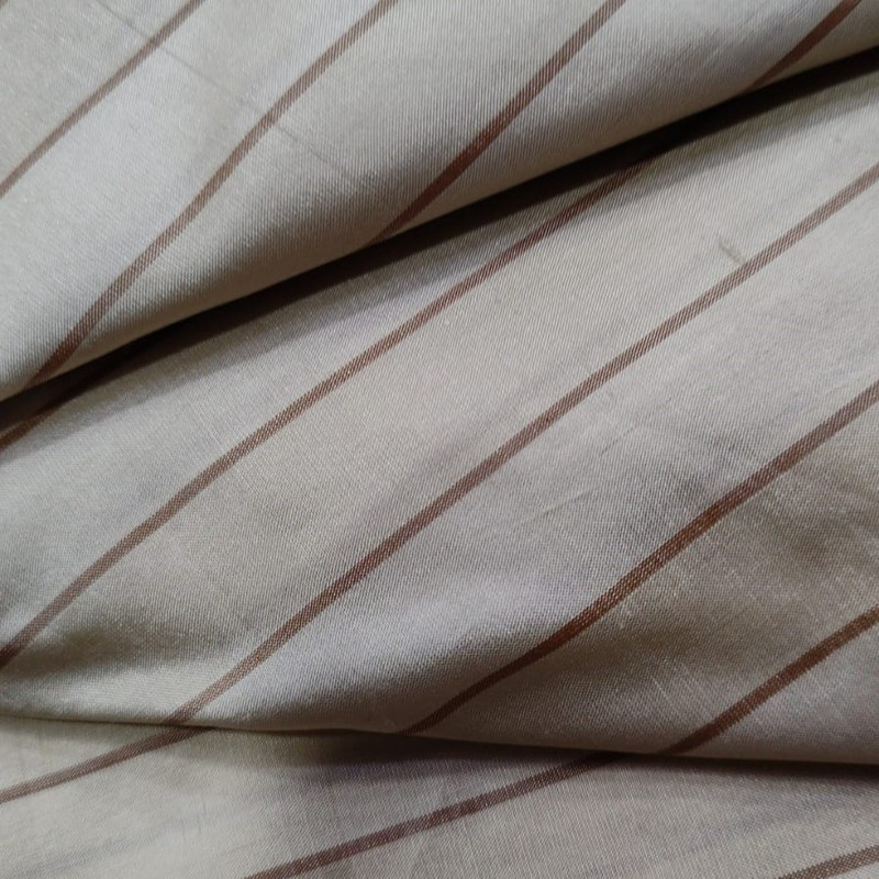Dupion Silk -Cream -Stripes