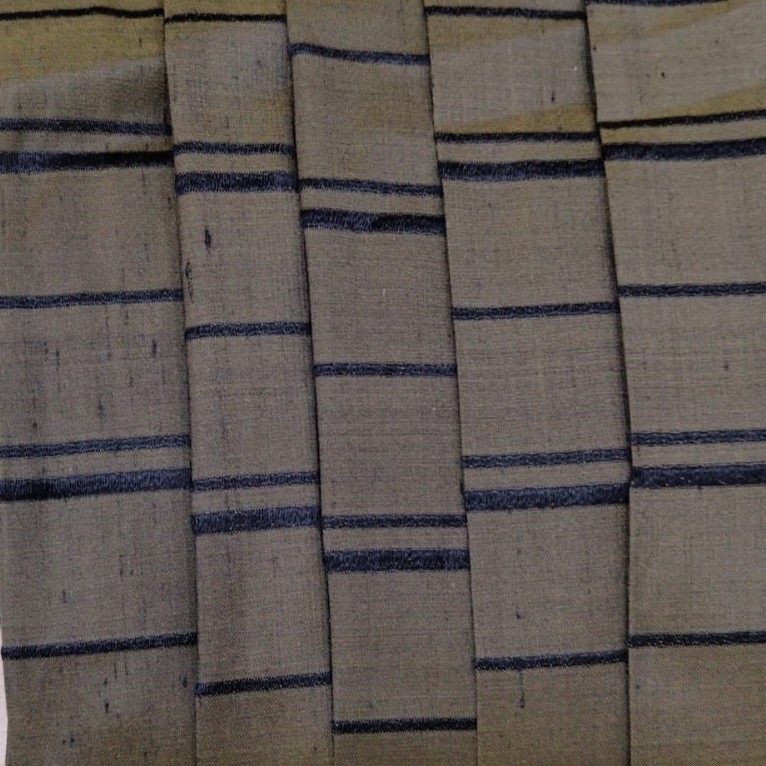 Dupion Silk -Brown & Black-Stripes