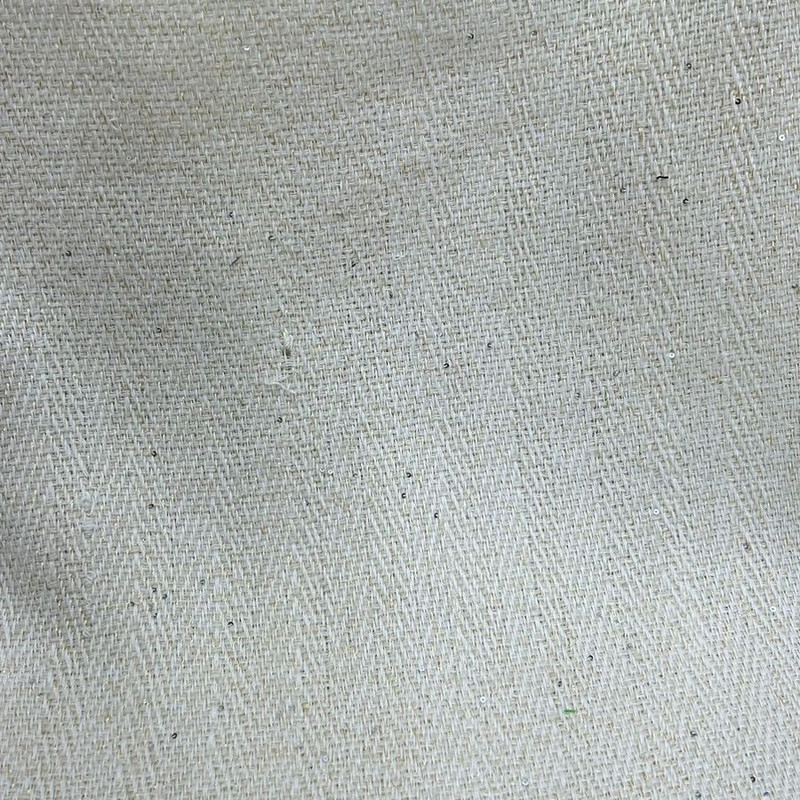 White & Beige Chevron Boucle Tweed