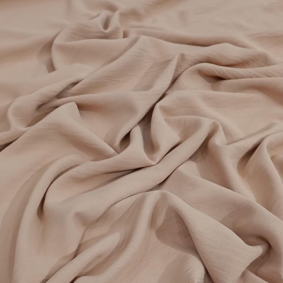 Latte Crepe Dyed Fabric