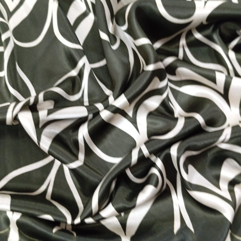 Green Base Art Print On Satin Lycra S24 SLPS04