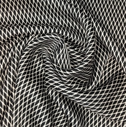 Zebra Lattice Print On Twill Satin (SS24) TSPS22