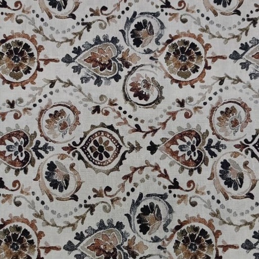 Golden Ajrak Print On Parsi Boski S24 PBPS19