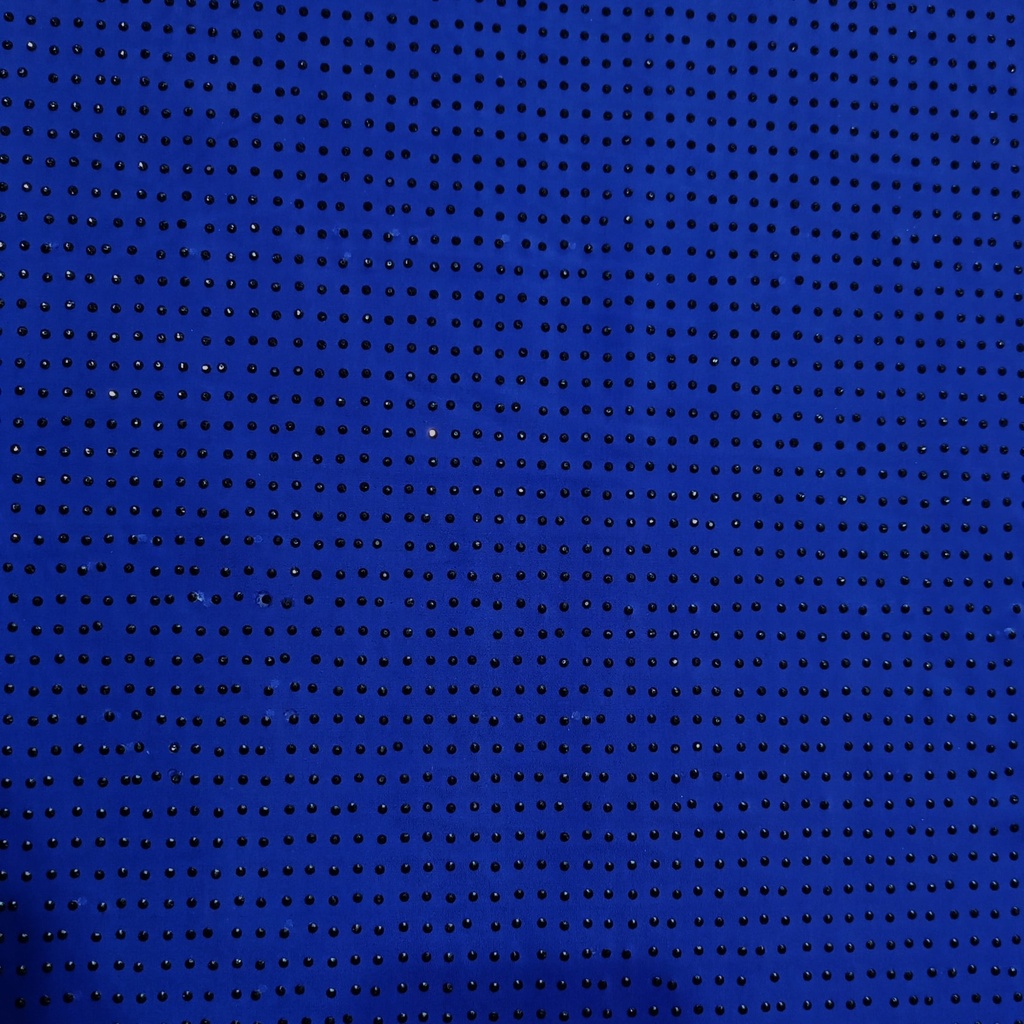 Blue Black Rhinestone Fabric