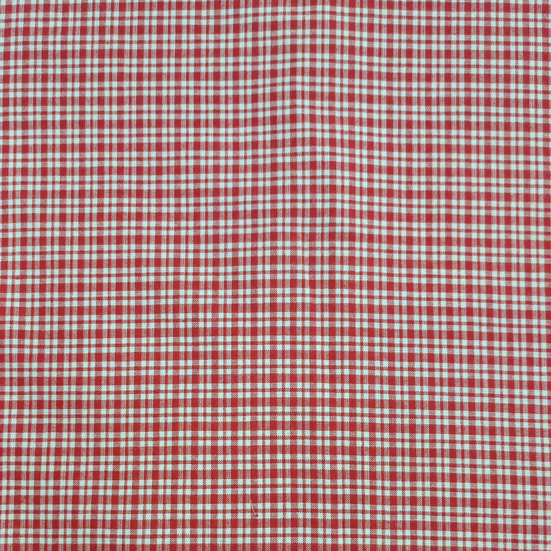 Cotton Red & White Check Y/D Fabric CCYD28