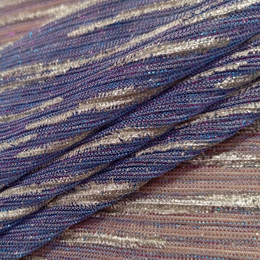 Zebra Print On Platinoir Foil Dyed Fabric