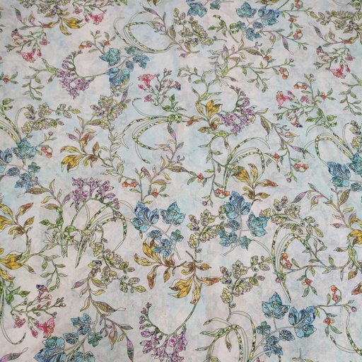 Floral Printed Dyed Fabric