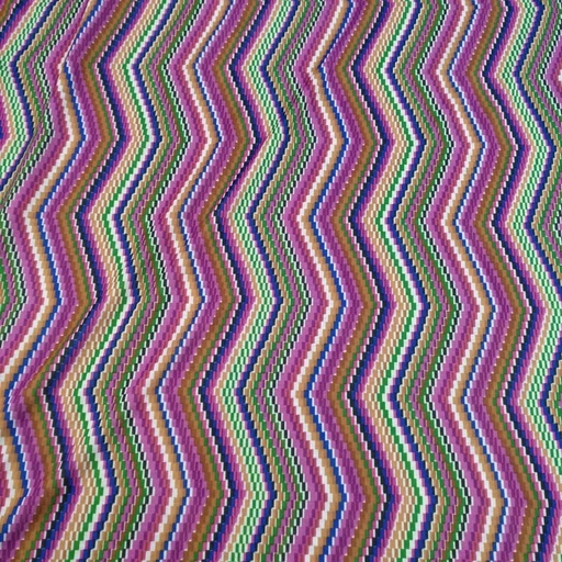 Tribal Chevron(Pink) Print On Viscose Knitted  S24 VKPS17